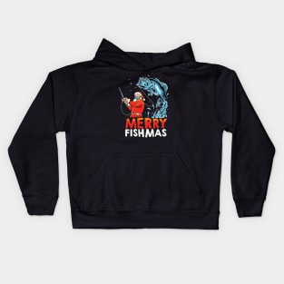 Merry Fishmas – XMAS Santa Christmas gift Kids Hoodie